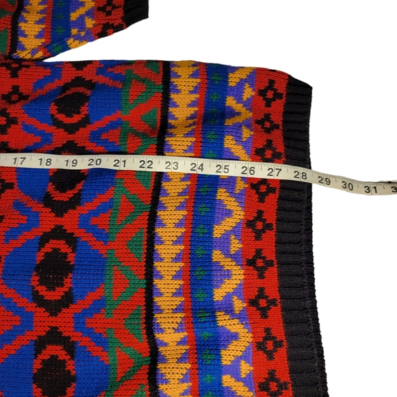 Jessica Robert's Vintage Ski Sweater Cosby Coogi Vibes Knit Geometric Sweater S - Picture 8 of 10